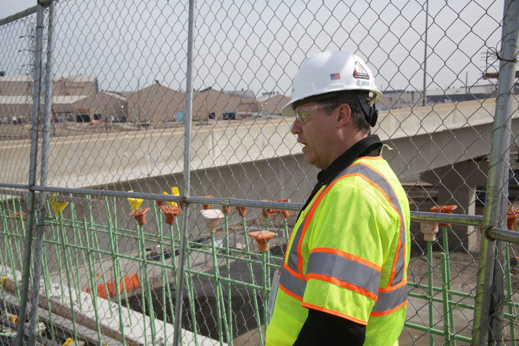 Cline Avenue bridge construction
